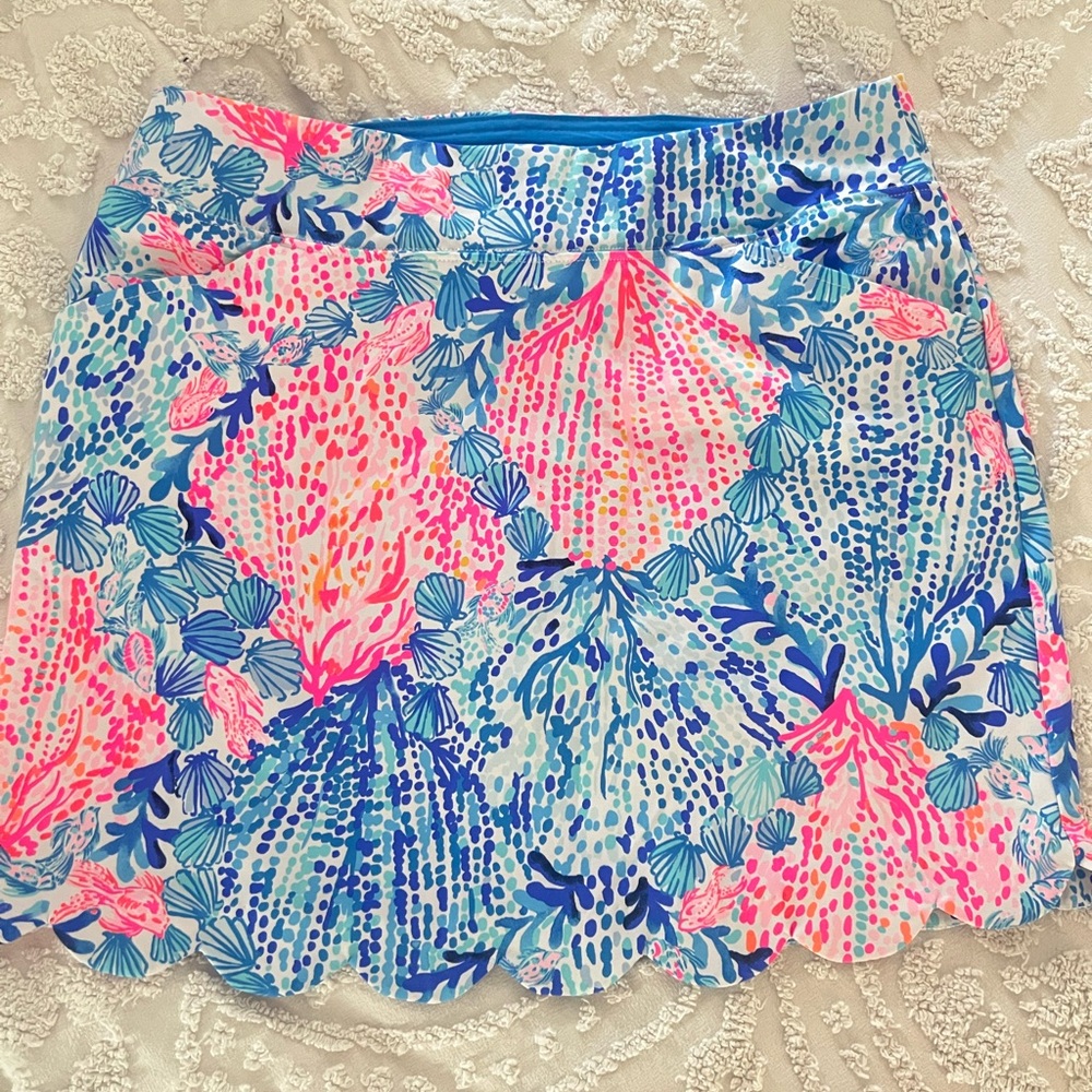 Lilly Pulitzer Pink and Blue Patterned Skirt